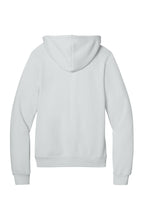 Rear View of Silver BELLA+CANVAS Unisex Sponge Fleece Pullover Hoodie. BC3719