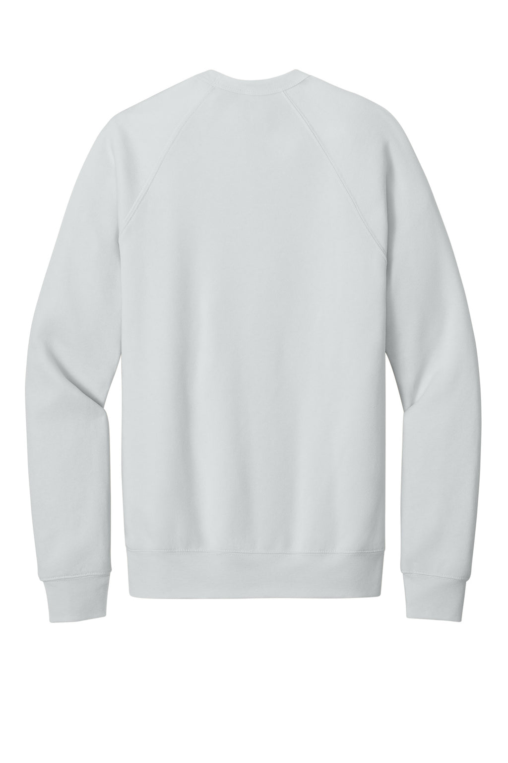 Rear View of Silver BELLA+CANVAS Unisex Sponge Fleece Raglan Sweatshirt. BC3901