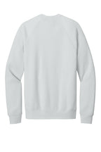 Rear View of Silver BELLA+CANVAS Unisex Sponge Fleece Raglan Sweatshirt. BC3901