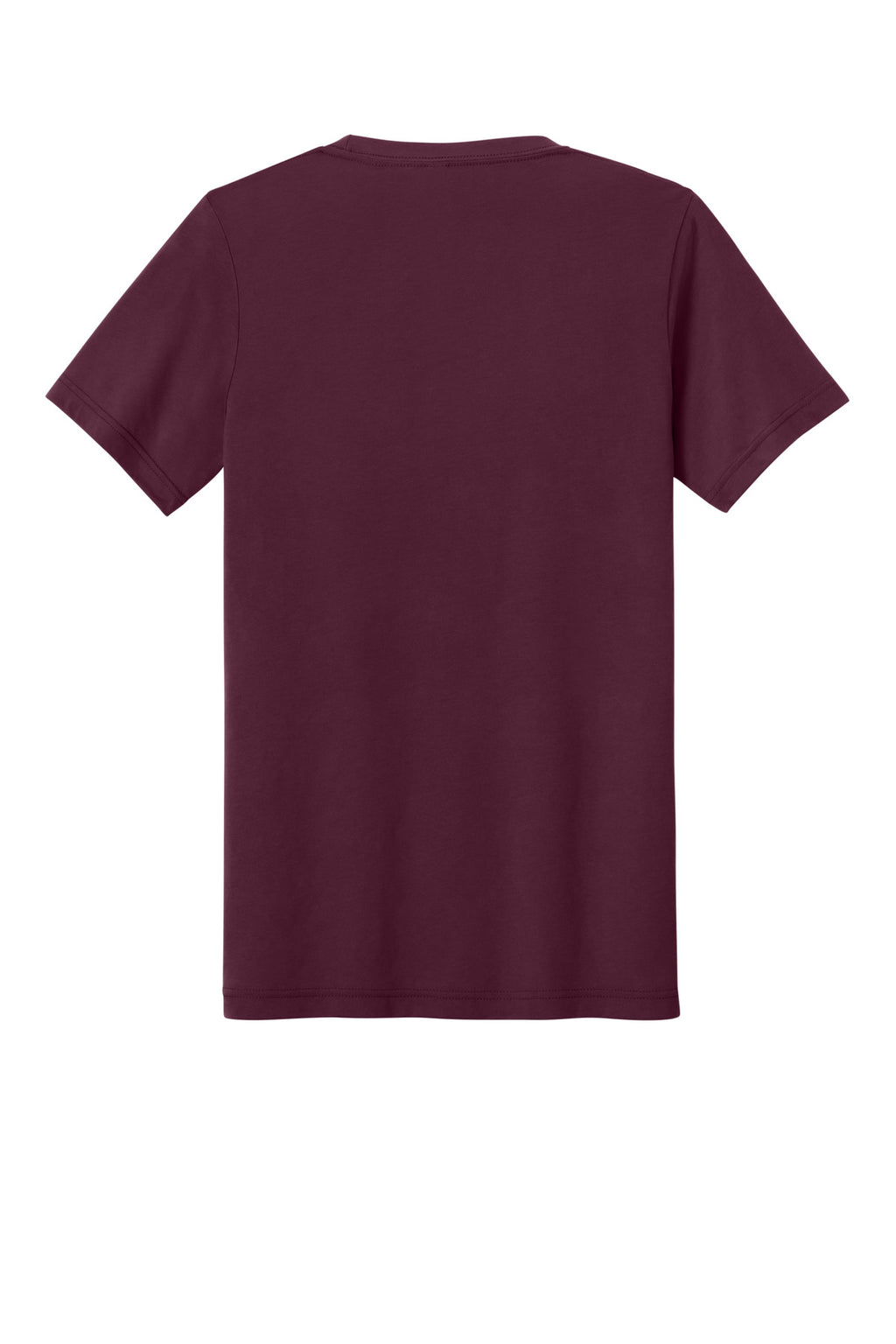 Rear View of Sld Maroon TB BELLA+CANVAS Unisex Triblend Short Sleeve Tee. BC3413