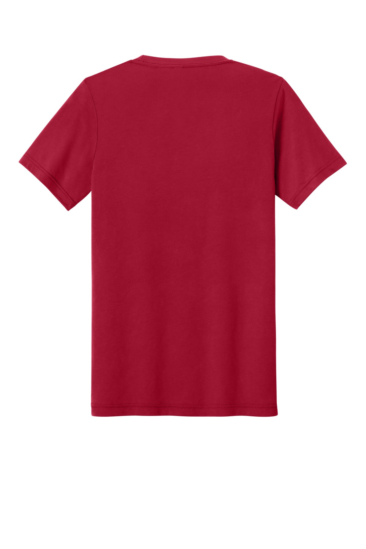 Rear View of Sld Red TB BELLA+CANVAS Unisex Triblend Short Sleeve Tee. BC3413