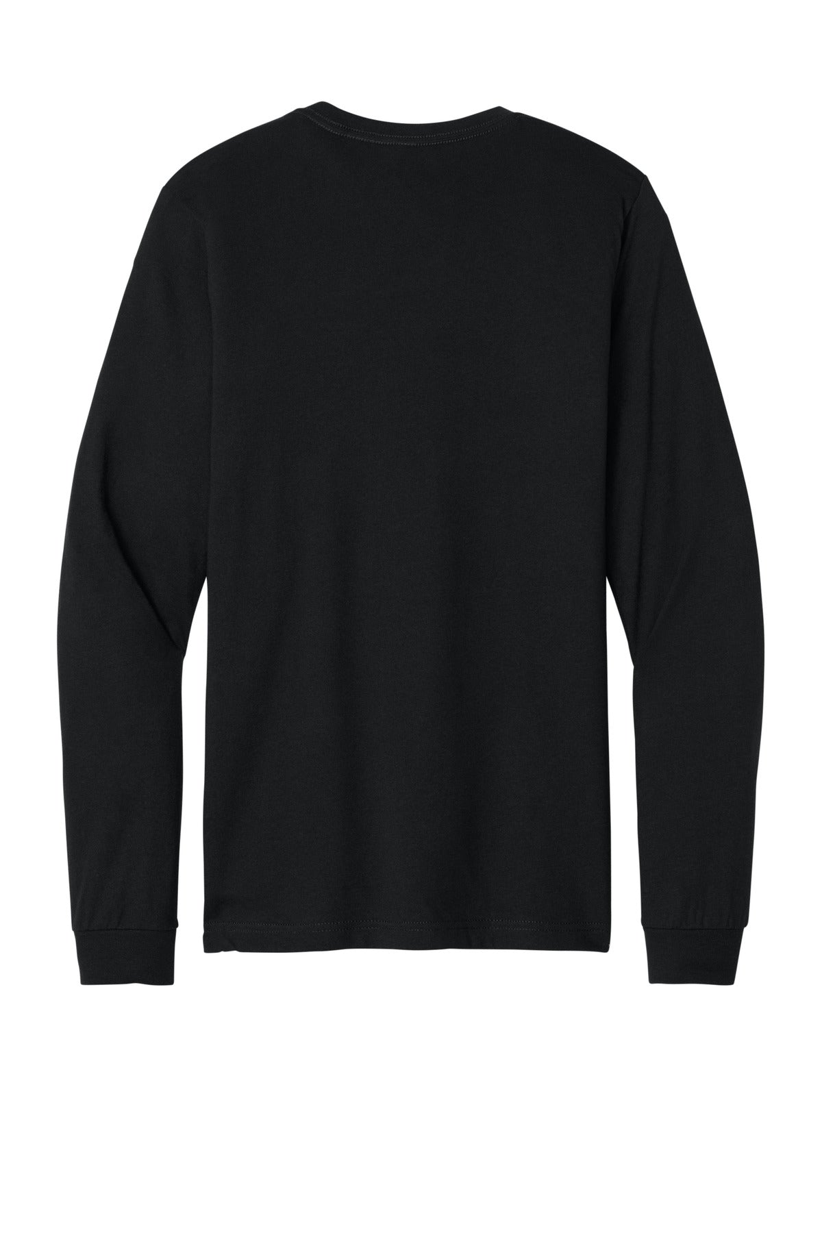 Rear View of SldBkBlend BELLA+CANVAS Unisex Heather CVC Long Sleeve Tee BC3501CVC