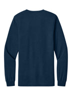 Rear View of SldNavyTB BELLA+CANVAS Unisex Triblend Long Sleeve Tee BC3513