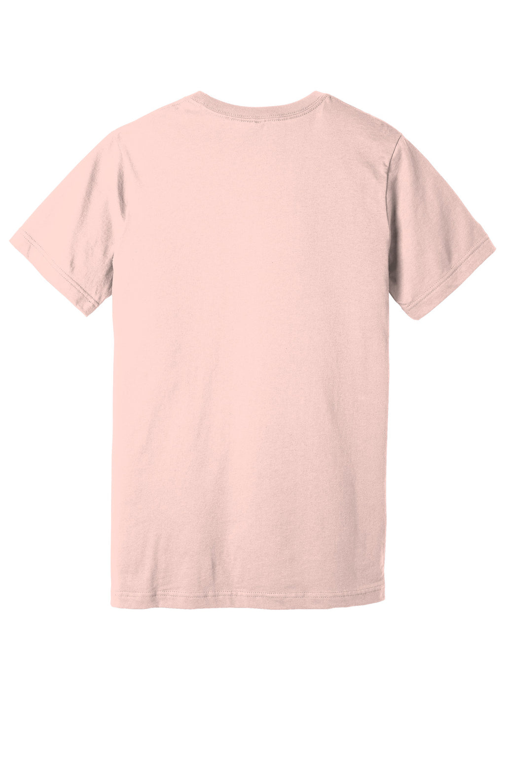 Rear View of Soft Pink BELLA+CANVAS Unisex Jersey Short Sleeve Tee. BC3001