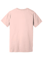 Rear View of Soft Pink BELLA+CANVAS Unisex Jersey Short Sleeve Tee. BC3001