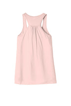 Rear View of Soft Pink BELLA+CANVAS Women's Flowy Racerback Tank. BC8800