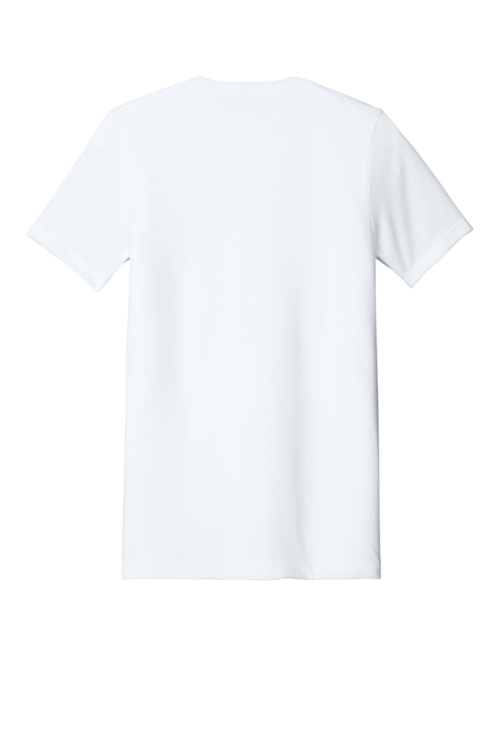 Rear View of Sol White Blnd BELLA+CANVAS Unisex Heather CVC Short Sleeve Tee. BC3001CVC