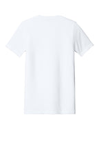 Rear View of Sol White Blnd BELLA+CANVAS Unisex Heather CVC Short Sleeve Tee. BC3001CVC