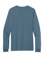 Rear View of SteelBlue BELLA+CANVAS Unisex Jersey Long Sleeve Tee. BC3501