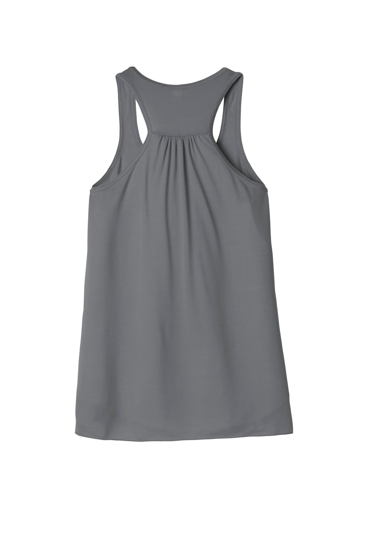 Rear View of Storm BELLA+CANVAS Women's Flowy Racerback Tank. BC8800