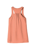 Rear View of Sunset BELLA+CANVAS Women's Flowy Racerback Tank. BC8800