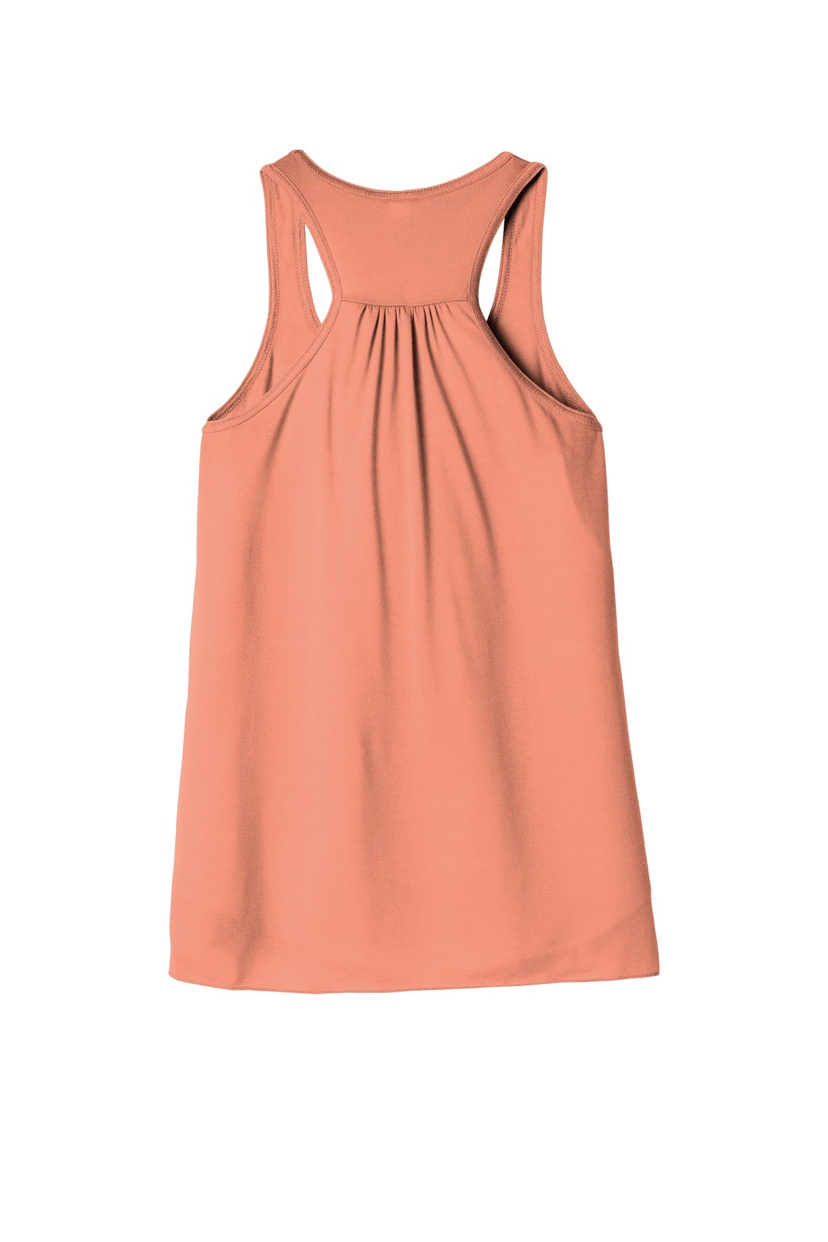 Rear View of Sunset BELLA+CANVAS Women's Flowy Racerback Tank. BC8800