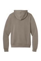 Rear View of Tan BELLA+CANVAS Unisex Sponge Fleece Pullover Hoodie. BC3719