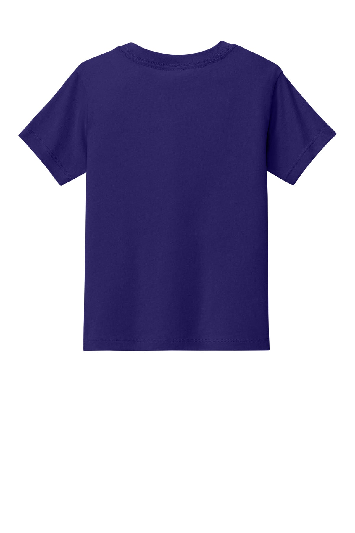 Rear View of TeamPurple BELLA+CANVAS Toddler Short Sleeve Tee BC3001T