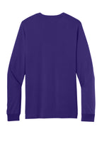 Rear View of TeamPurple BELLA+CANVAS Unisex Jersey Long Sleeve Tee. BC3501