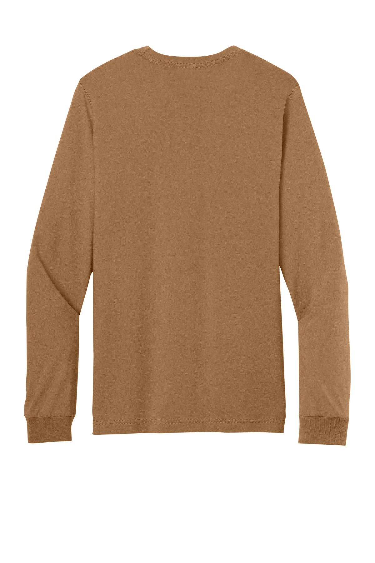 Rear View of Toast BELLA+CANVAS Unisex Jersey Long Sleeve Tee. BC3501