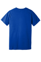 Rear View of True Royal BELLA+CANVAS Unisex Jersey Short Sleeve V-Neck Tee. BC3005