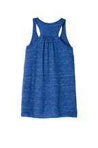 Rear View of True Royl Marb BELLA+CANVAS Women's Flowy Racerback Tank. BC8800