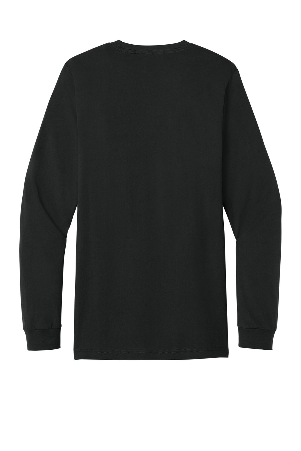 Rear View of VtgBlack BELLA+CANVAS Unisex Jersey Long Sleeve Tee. BC3501