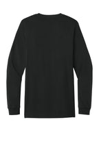 Rear View of VtgBlack BELLA+CANVAS Unisex Jersey Long Sleeve Tee. BC3501