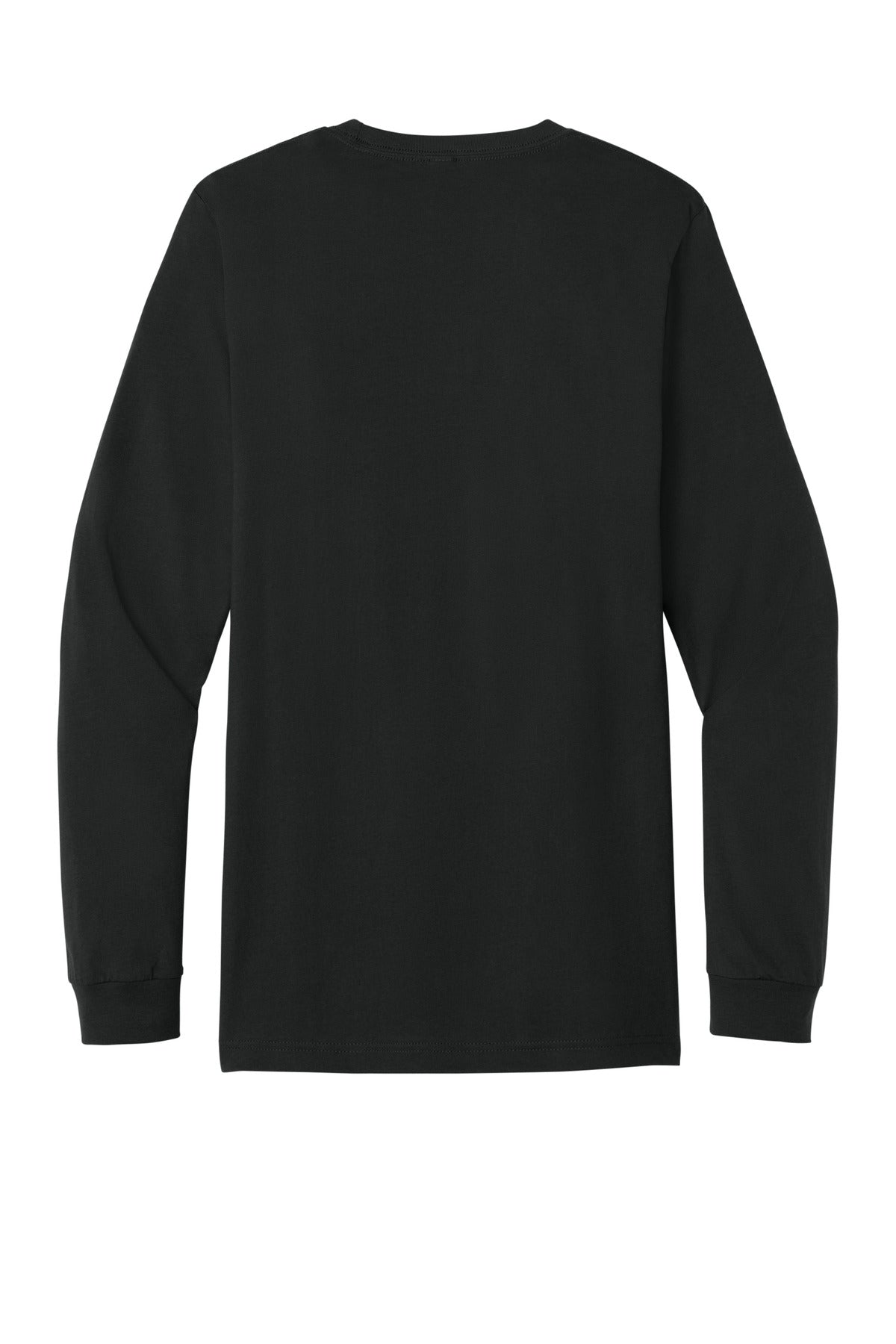 Rear View of VtgBlack BELLA+CANVAS Unisex Jersey Long Sleeve Tee. BC3501