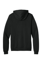 Rear View of VtgBlack BELLA+CANVAS Unisex Sponge Fleece Pullover Hoodie. BC3719