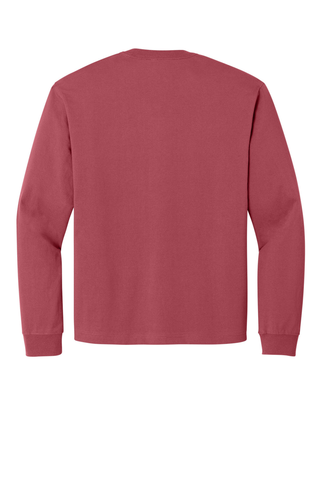 Rear View of VtgRed BELLA+CANVAS Unisex 7.5-Ounce Heavyweight Long Sleeve Tee BC4651