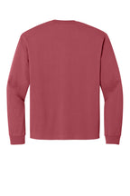 Rear View of VtgRed BELLA+CANVAS Unisex 7.5-Ounce Heavyweight Long Sleeve Tee BC4651