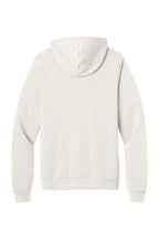 Rear View of VtgWhite BELLA+CANVAS Unisex Sponge Fleece Pullover Hoodie. BC3719