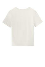 Rear View of VtgWhite BELLA+CANVAS Women's 6-Ounce Heavyweight Tee BC6110