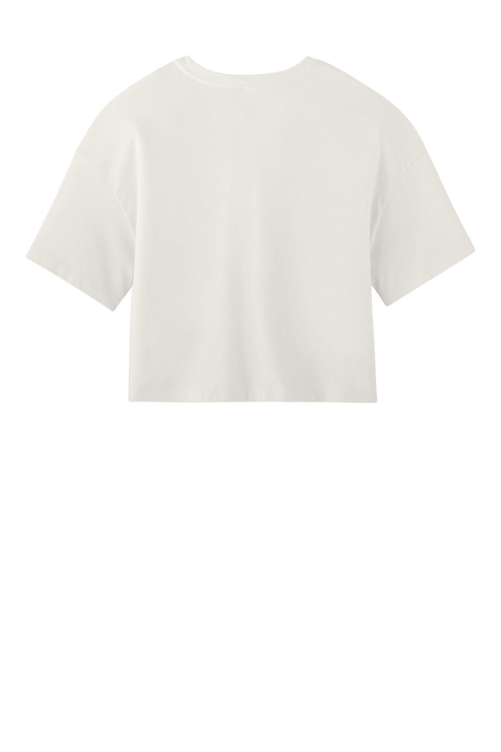 Rear View of VtgWhite BELLA+CANVAS Women's Jersey Crop Tee BC6482