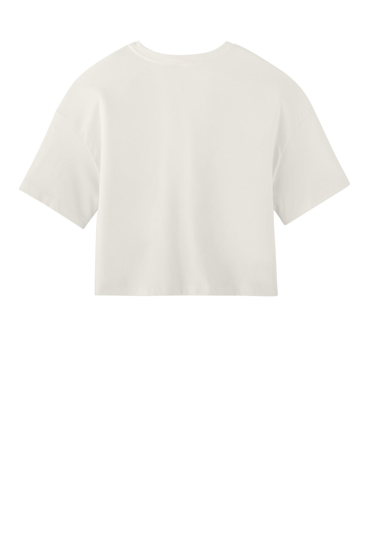 Rear View of VtgWhite BELLA+CANVAS Women's Jersey Crop Tee BC6482