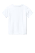 Rear View of White BELLA+CANVAS Toddler Short Sleeve Tee BC3001T