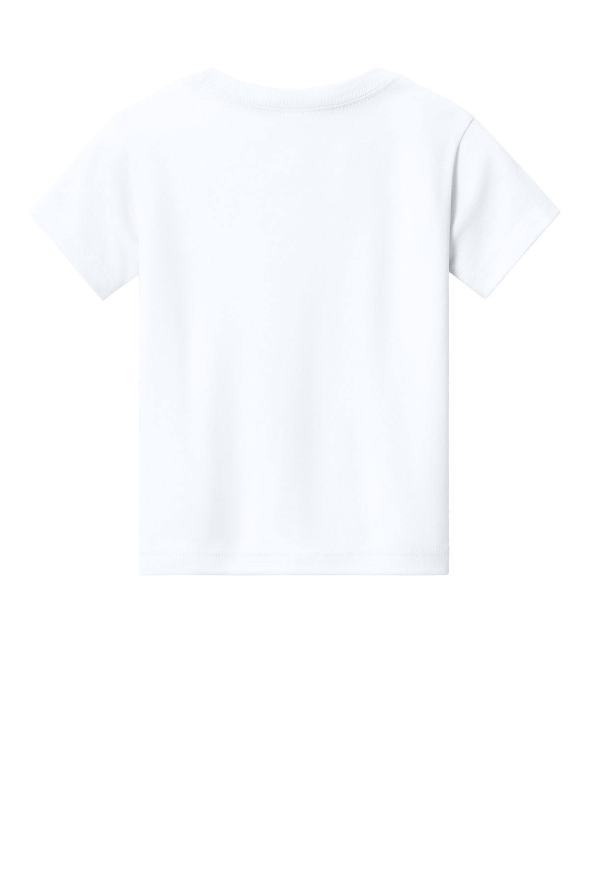 Rear View of White BELLA+CANVAS Toddler Short Sleeve Tee BC3001T