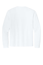 Rear View of White BELLA+CANVAS Unisex 7.5-Ounce Heavyweight Long Sleeve Tee BC4651