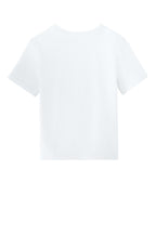 Rear View of White BELLA+CANVAS Women's 6-Ounce Heavyweight Tee BC6110