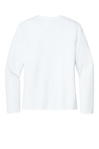 Rear View of White BELLA+CANVAS Women's Jersey Long Sleeve Tee BC6500