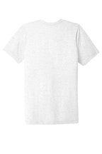 Rear View of Wht Fleck TB BELLA+CANVAS Unisex Triblend Short Sleeve Tee. BC3413