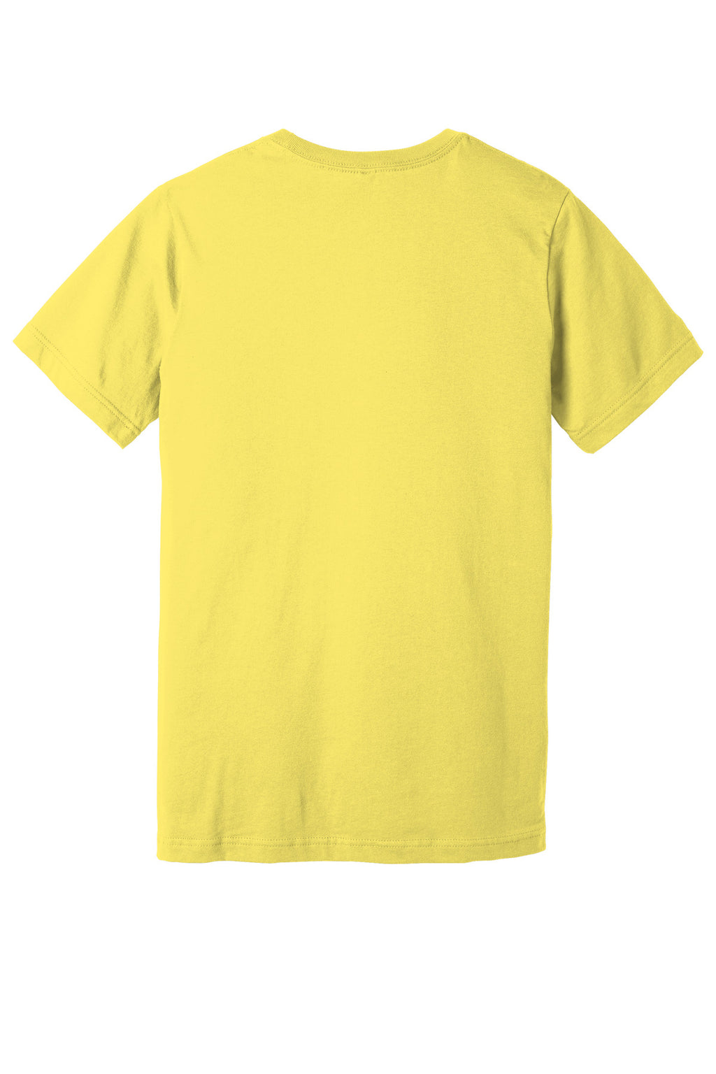 Rear View of Yellow BELLA+CANVAS Unisex Jersey Short Sleeve Tee. BC3001