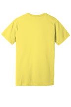 Rear View of Yellow BELLA+CANVAS Unisex Jersey Short Sleeve Tee. BC3001