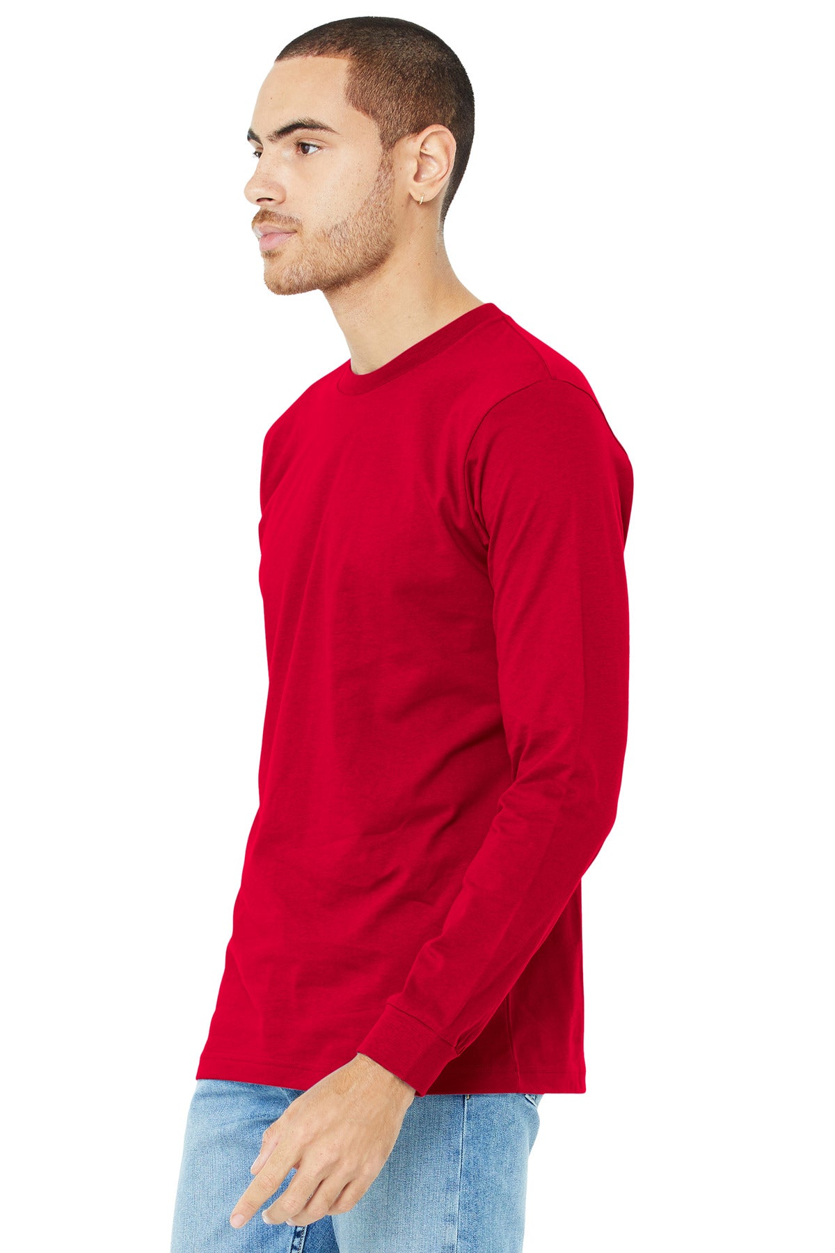 Red BELLA+CANVAS Unisex Jersey Long Sleeve Tee. BC3501