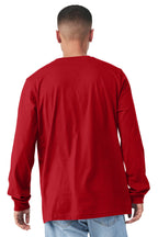 Red BELLA+CANVAS Unisex Jersey Long Sleeve Tee. BC3501