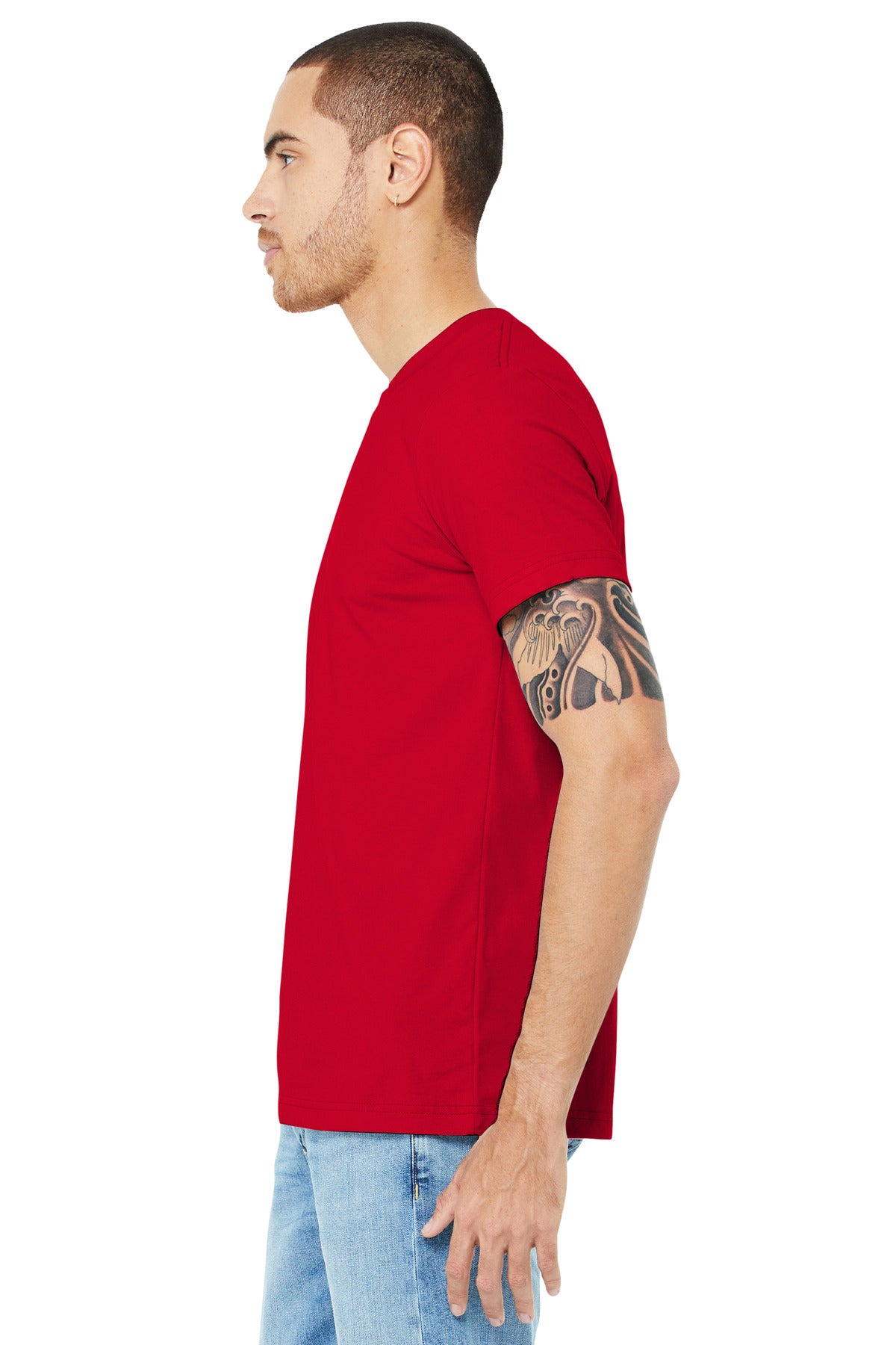 Red BELLA+CANVAS Unisex Jersey Short Sleeve Tee. BC3001