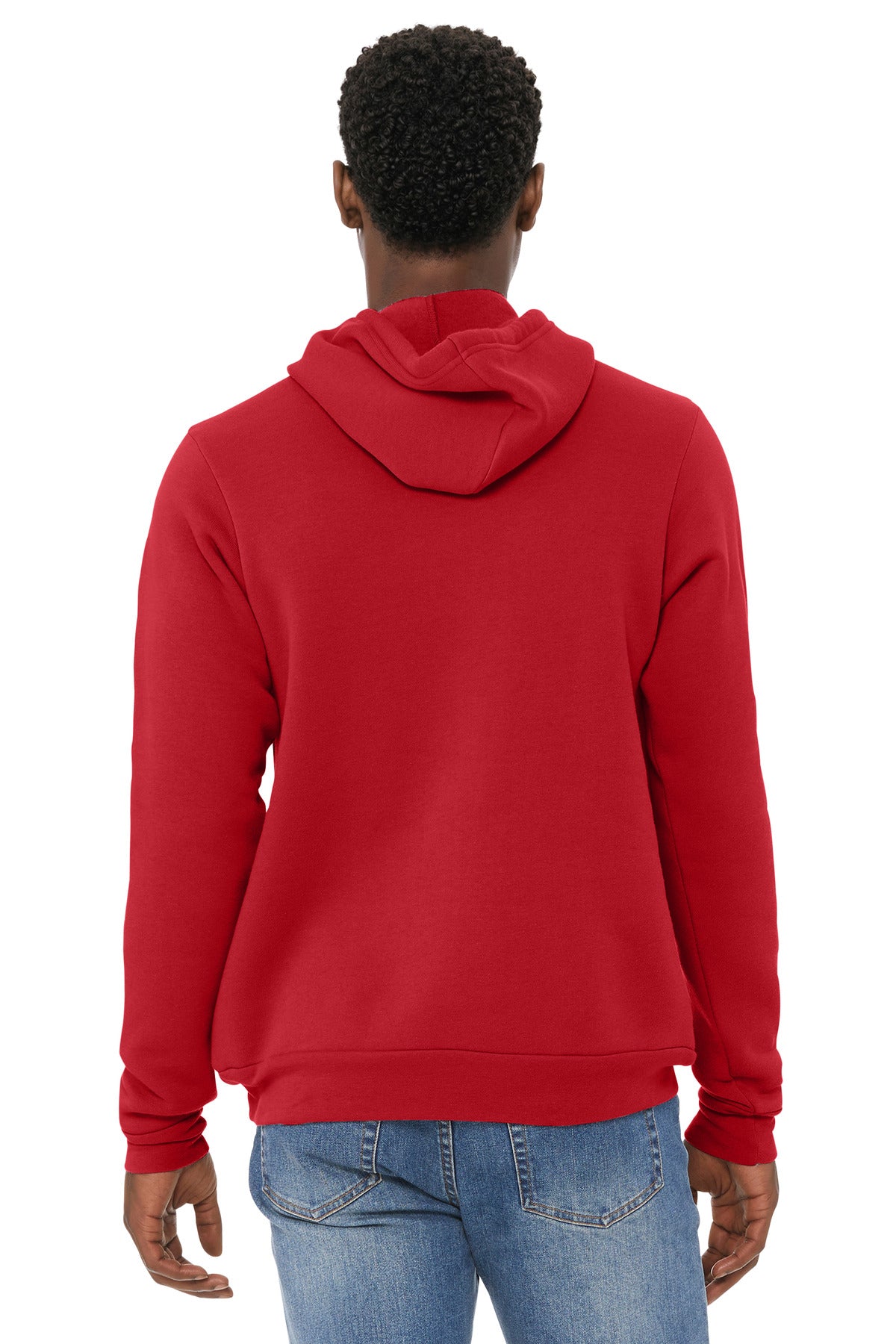 Red BELLA+CANVAS Unisex Sponge Fleece Pullover Hoodie. BC3719