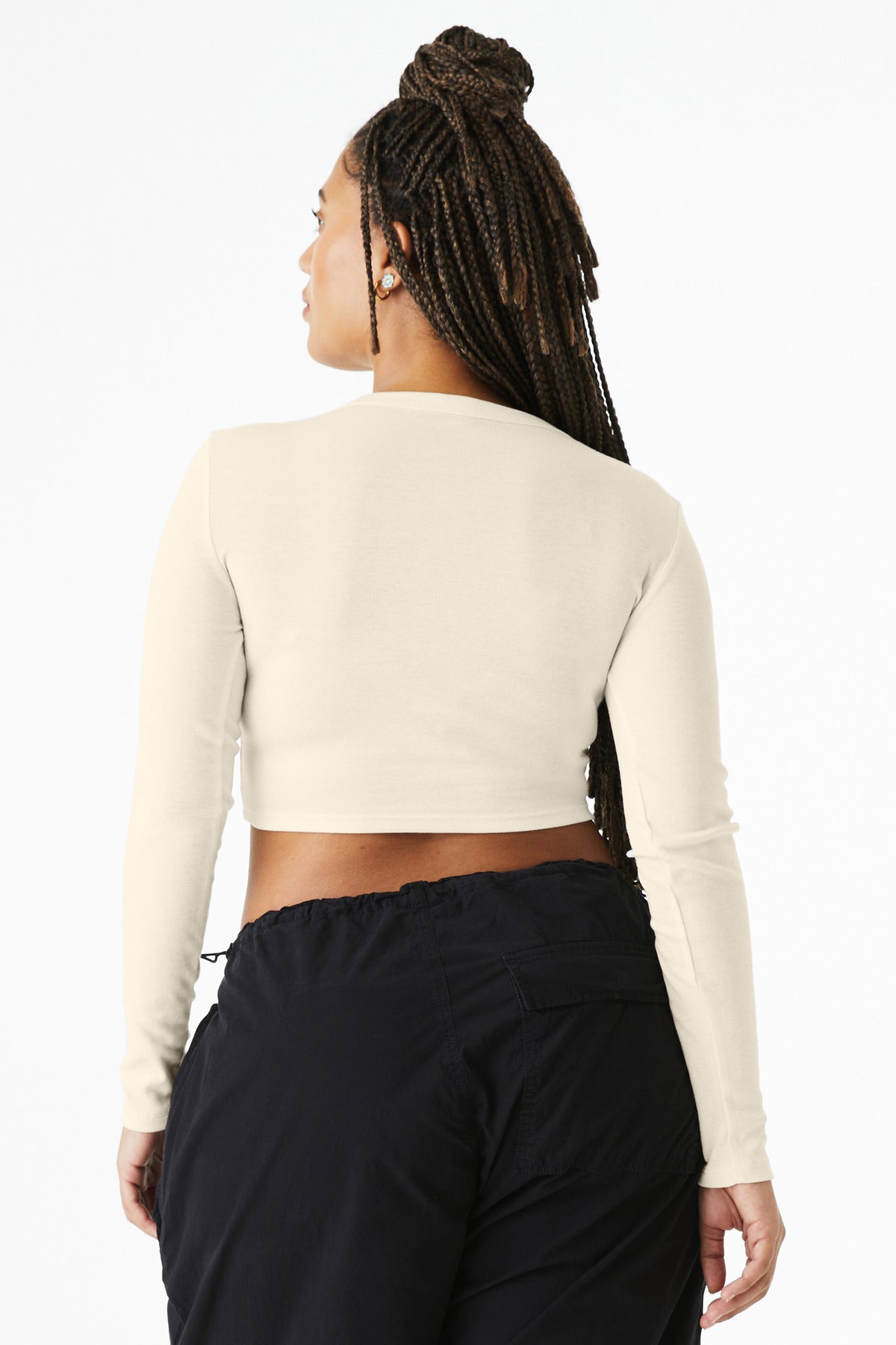 SdNatBlend BELLA+CANVAS Women's Micro Rib Long Sleeve Baby Tee BC1501