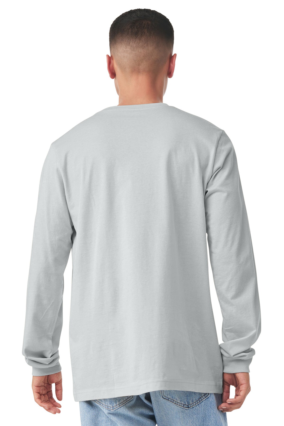Silver BELLA+CANVAS Unisex Jersey Long Sleeve Tee. BC3501