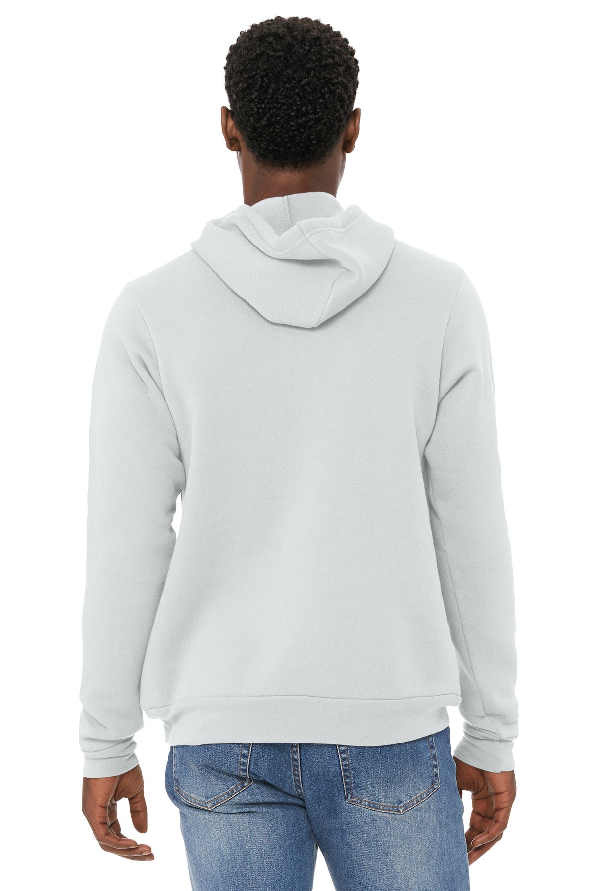 Silver BELLA+CANVAS Unisex Sponge Fleece Pullover Hoodie. BC3719