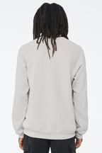 Silver BELLA+CANVAS Unisex Sponge Fleece Raglan Sweatshirt. BC3901