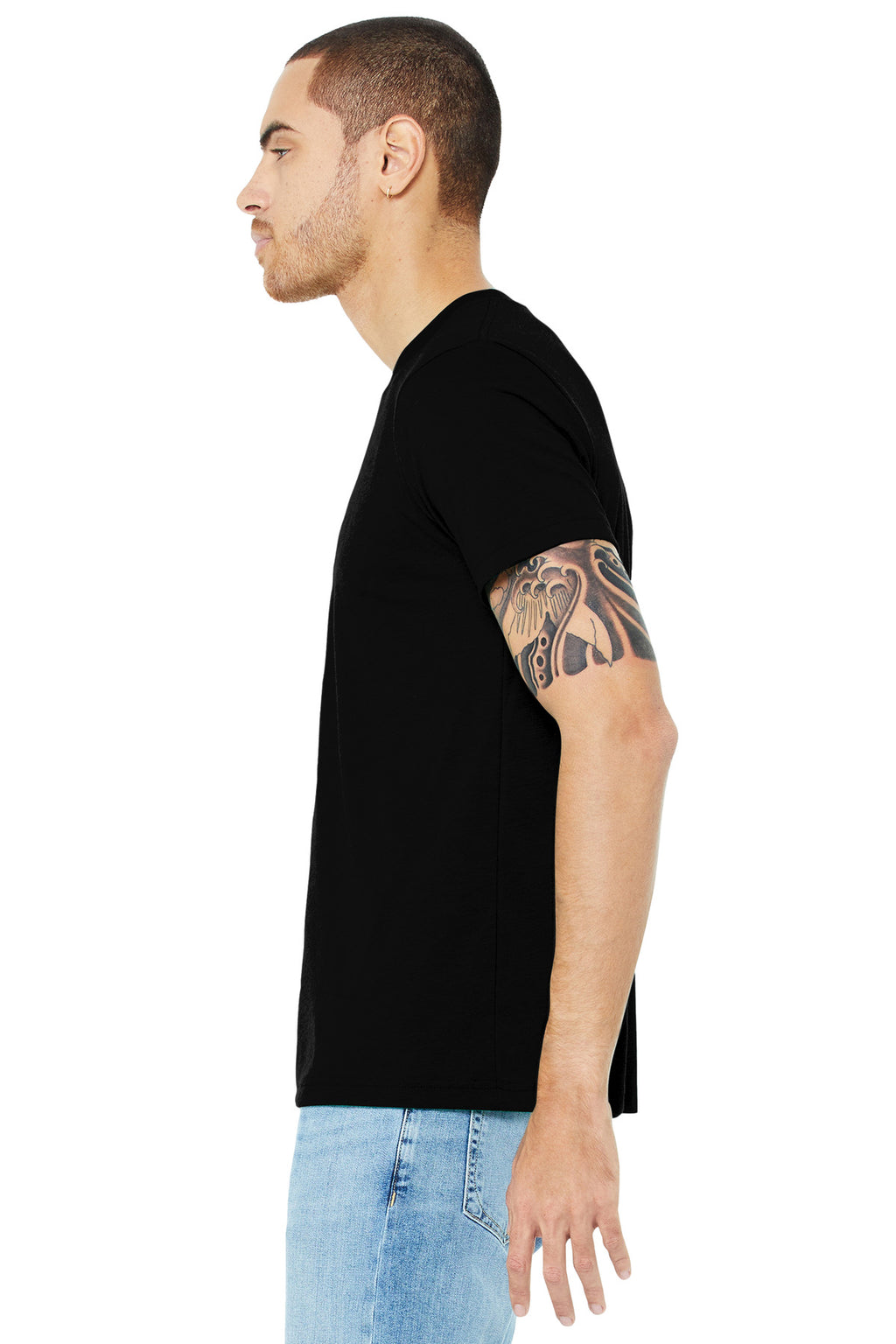 Sld Black TB BELLA+CANVAS Unisex Triblend Short Sleeve Tee. BC3413