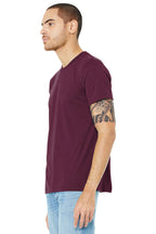 Sld Maroon TB BELLA+CANVAS Unisex Triblend Short Sleeve Tee. BC3413